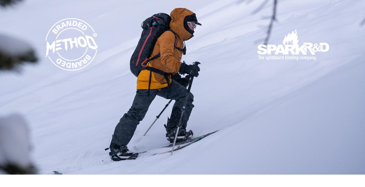 Method Mag BRANDED: The Surge Splitboard Binding by Spark R&D
